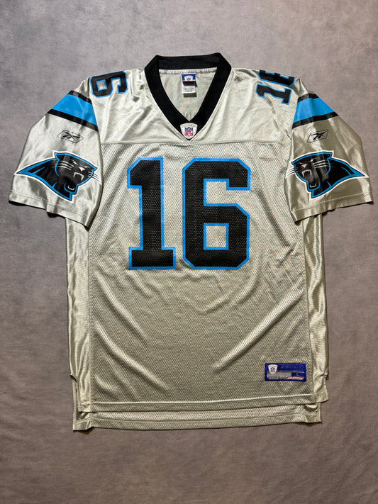 2002 Carolina Panthers Chris Weinke Vintage Silver Reebok NFL Jersey (Large)
