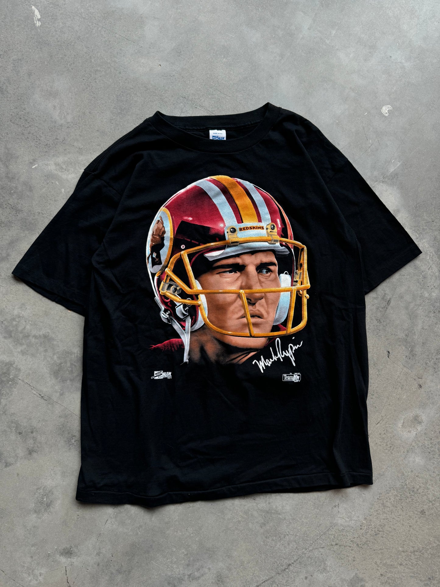 1992 Washington Redskins Mark Rypien Vintage Salem Sportswear Big Face NFL Tee (XL)