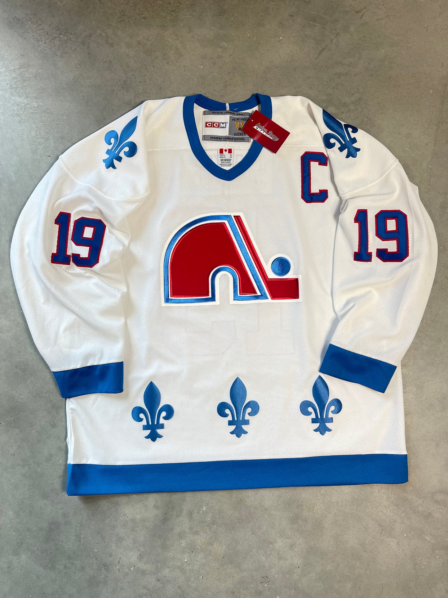 90’s Quebec Nordiques Joe Sakic Vintage CCM NHL Hockey Jersey (XL)