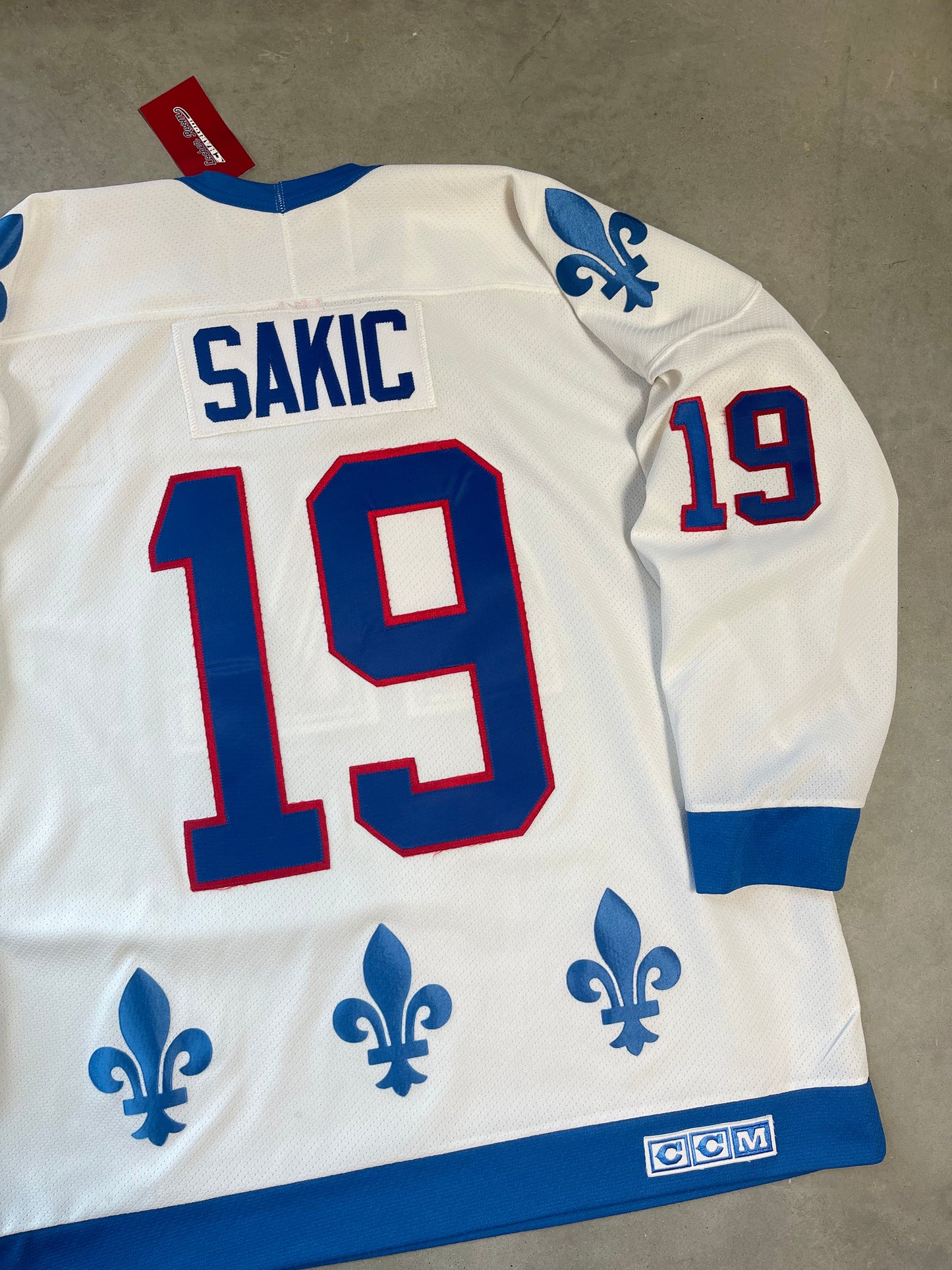 90’s Quebec Nordiques Joe Sakic Vintage CCM NHL Hockey Jersey (XL)