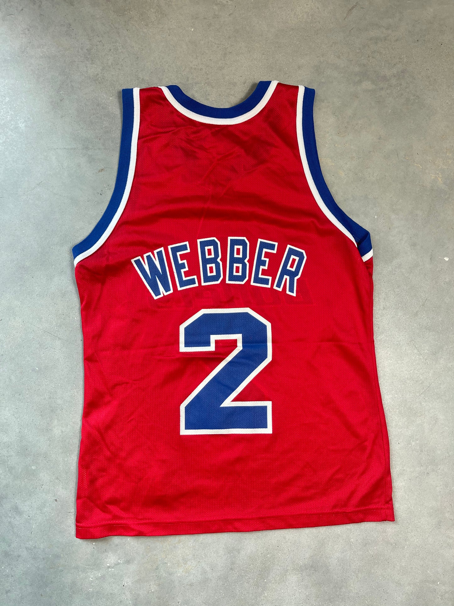 90’s Washington Bullets Chris Webber Vintage NBA Champion Jersey (Small)