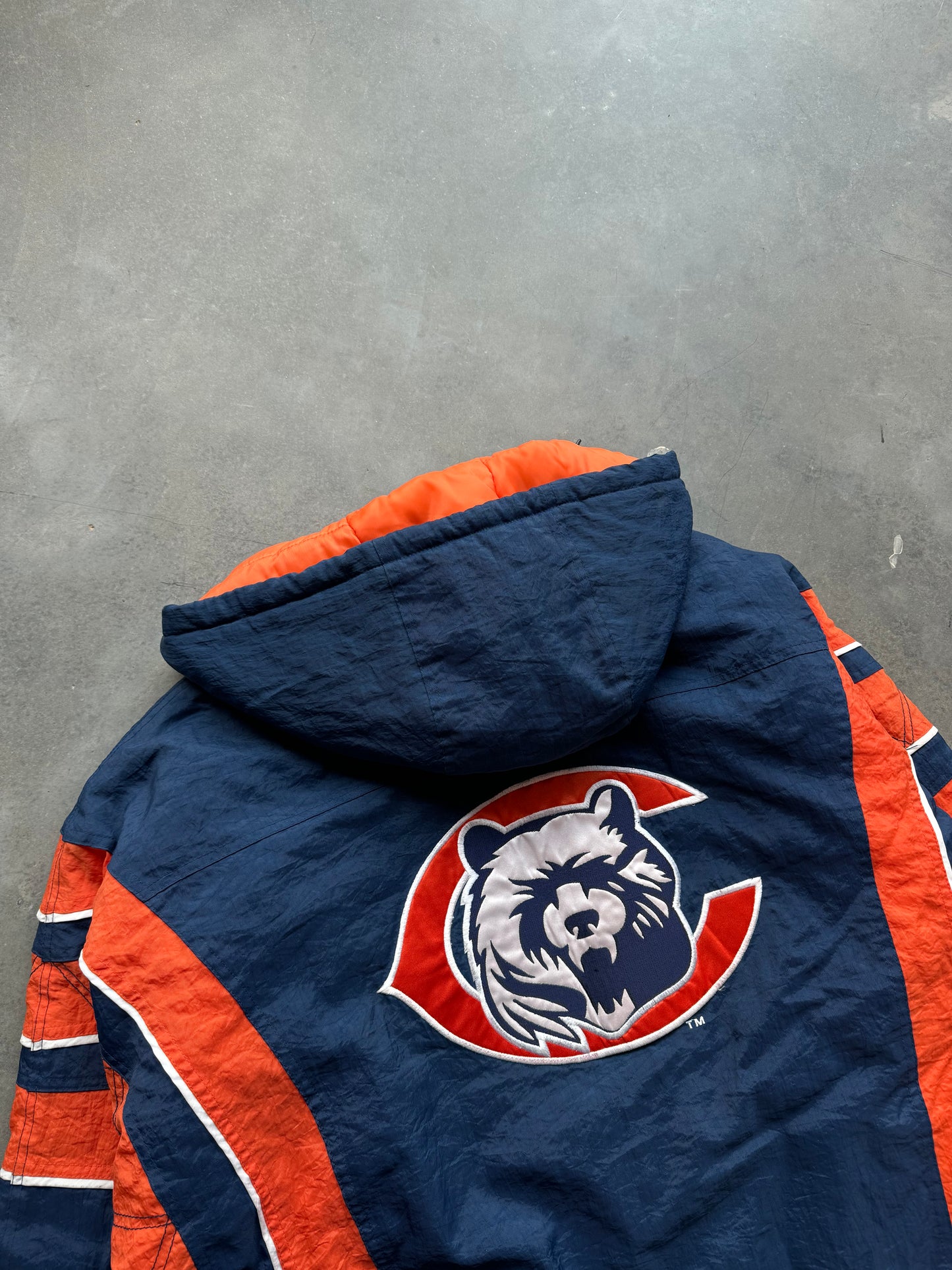 Vintage Mens XL Starter Chicago Bears NFL Pro Line high quality 1/4 Zip Puffer Jacket Coat