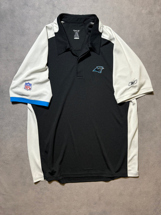 00’s Carolina Panthers Vintage Reebok Colorblocked NFL Polo Collared Shirt (XL)