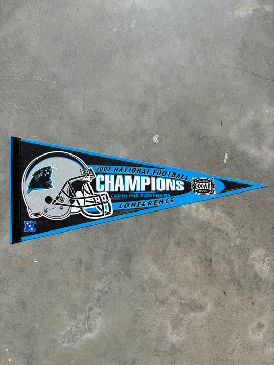 2003 Carolina Panthers Vintage NFC Champions Super Bowl XXXVIII NFL Pennant - Brand New