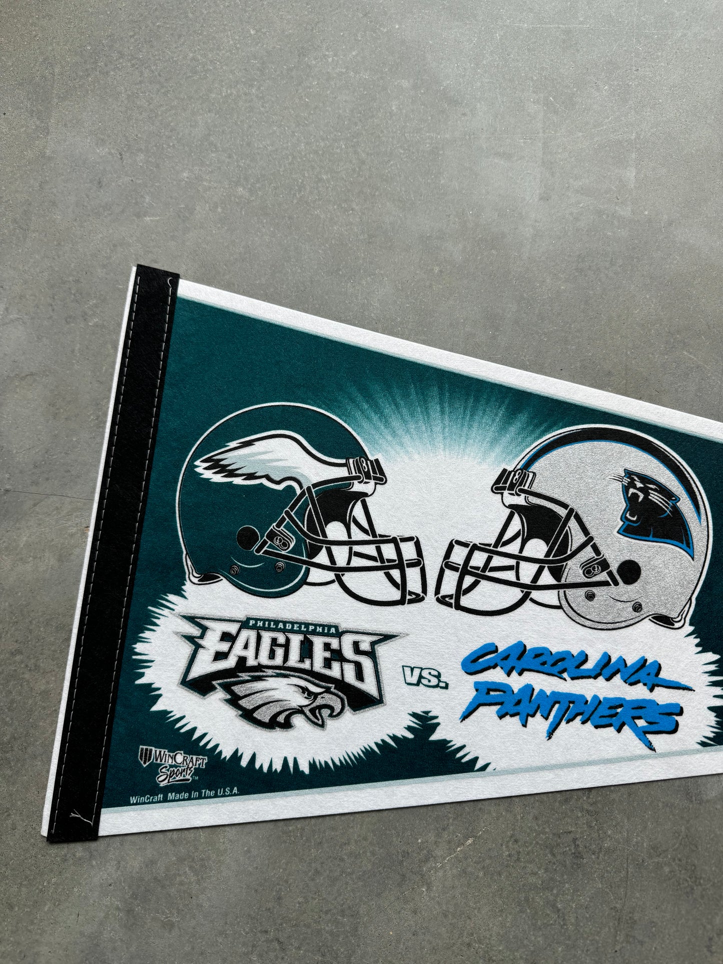 2004 Carolina Panthers vs. Philadelphia Eagles NFC Championship Game Lincoln Financial Field Exclusive Vintage NFL Pennant - Brand New