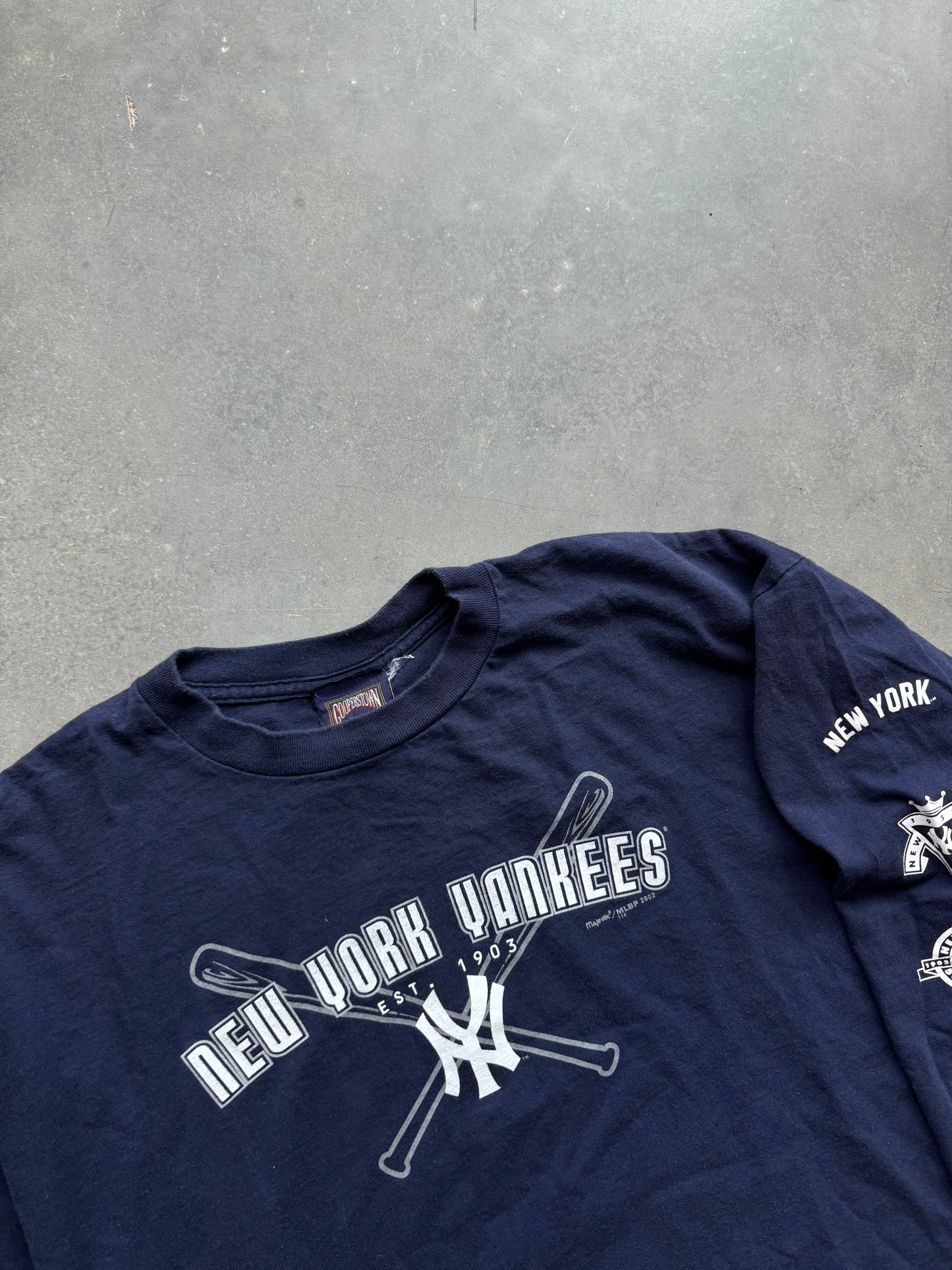 2002 New York Yankees Vintage 50th Anniversary of 1952 World Series Champions MLB Longsleeve Tee (XL)