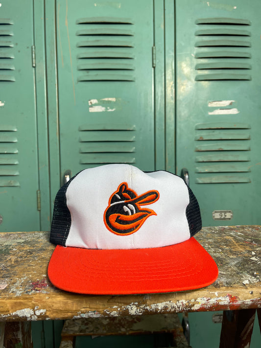 80’s Baltimore Orioles Vintage MLB Trucker Snapback Hat - Deadstock (OSFA)