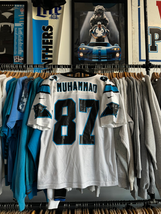 2000 Carolina Panthers Muhsin Muhammad Vintage White Nike NFL Jersey - Signed (Large)