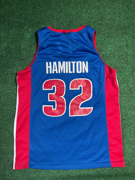 00’s Detroit Pistons Rip Hamilton Vintage Nike Swingman Jersey (Medium)