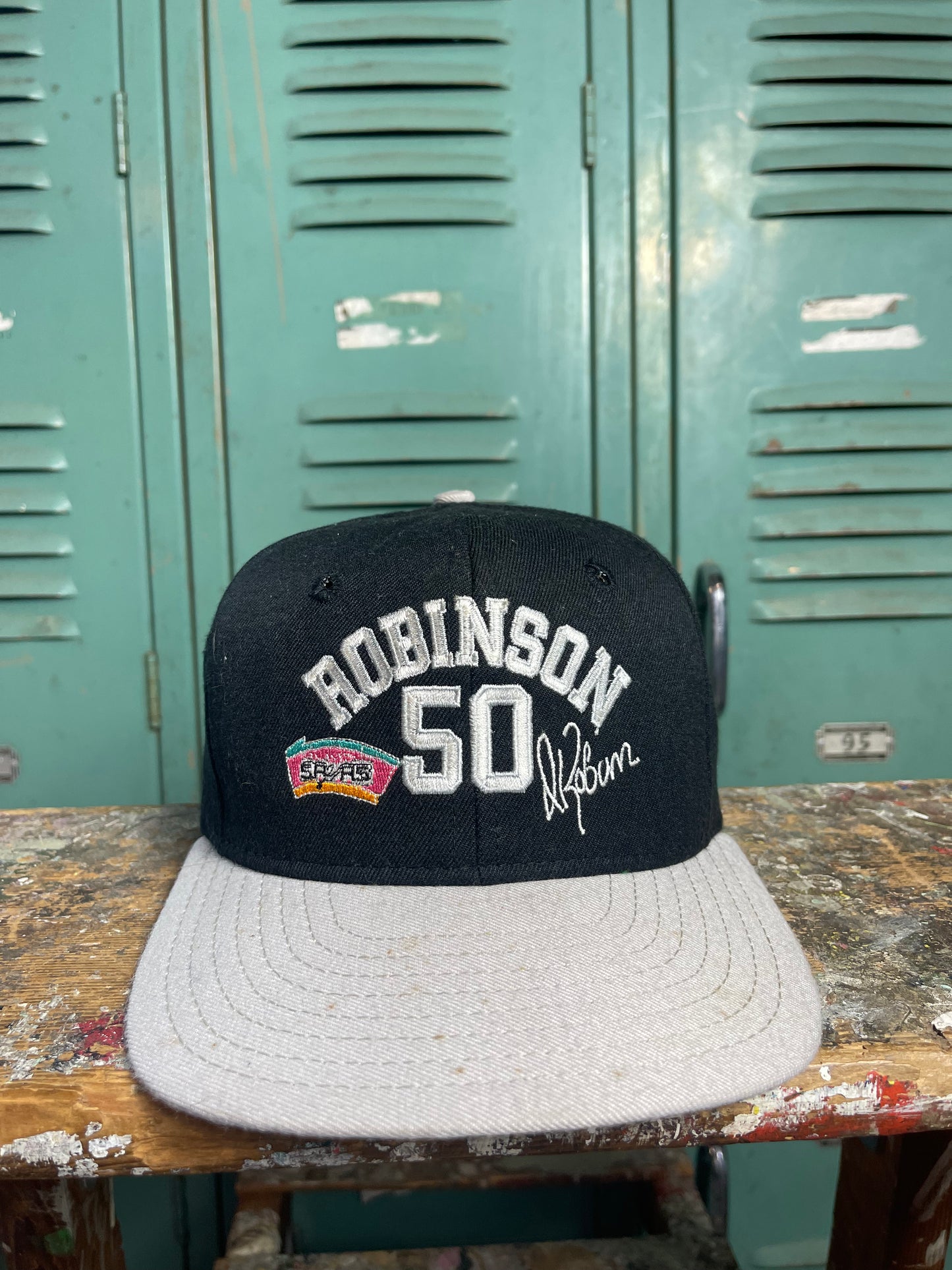 90’s San Antonio Spurs David Robinson Vintage NBA Snapback Hat (OSFA)