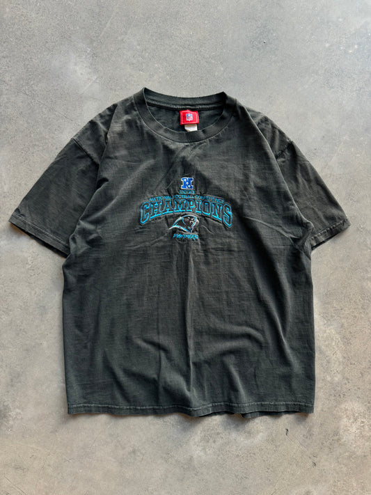 2003 Carolina Panthers Vintage NFC Champions Embroidered Faded NFL Tee (XL)