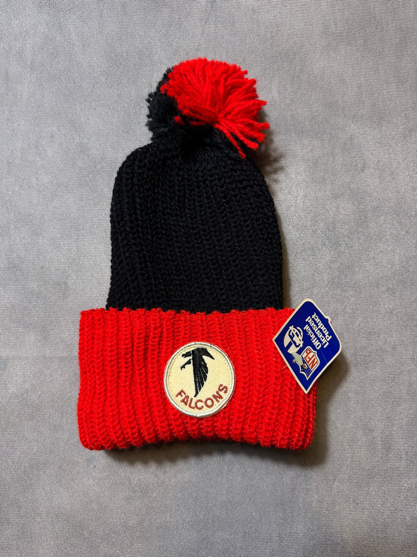 80’s Atlanta Falcons Vintage Two Tone Knit NFL Beanie - Deadstock (OSFA)
