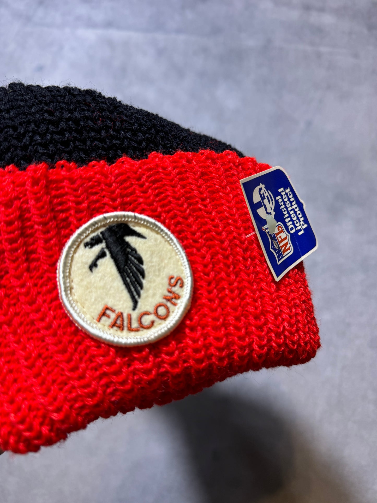 80’s Atlanta Falcons Vintage Two Tone Knit NFL Beanie - Deadstock (OSFA)