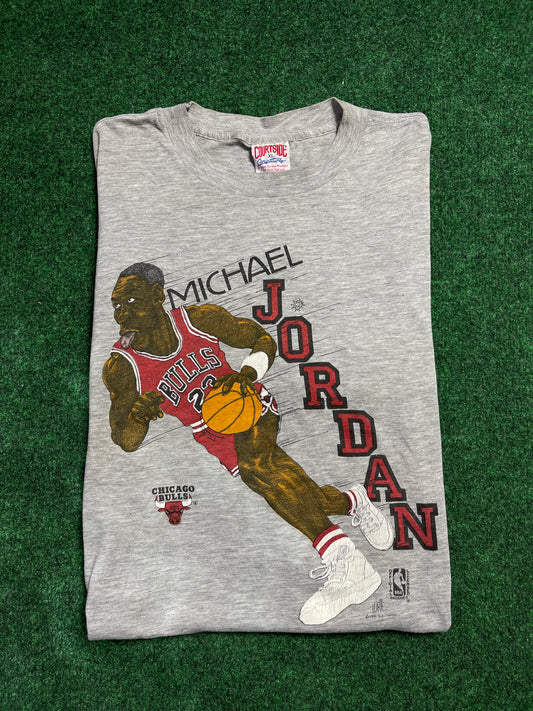 1986 Chicago Bulls Michael Jordan Vintage Caricature Tee (XL)