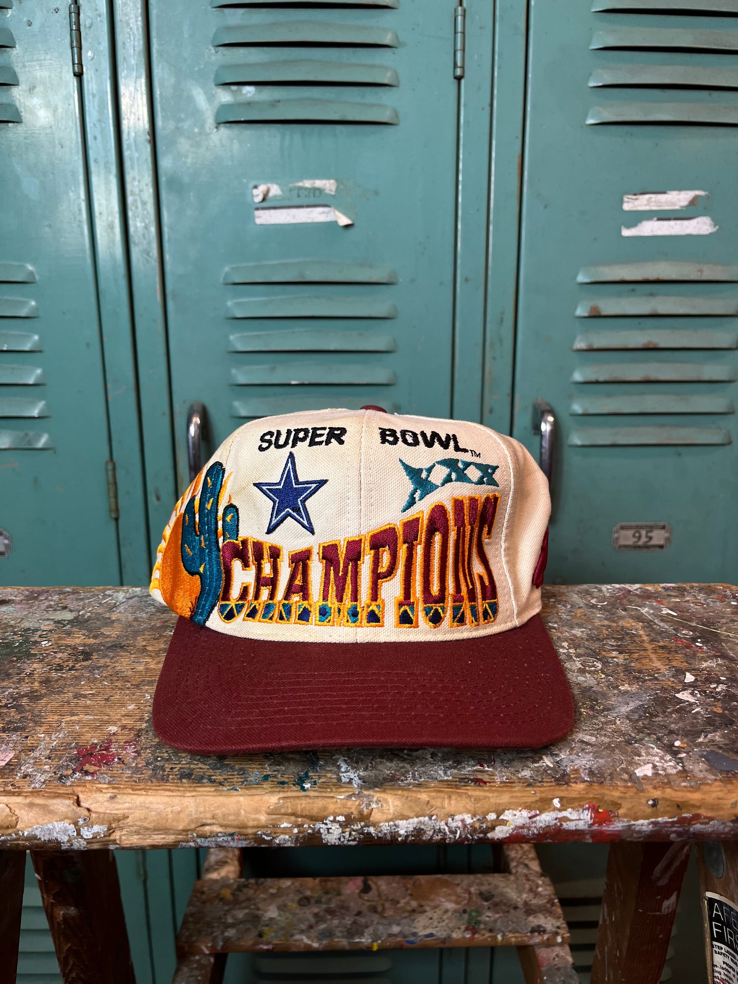 1996 Dallas Cowboys Vintage Super Bowl XXX Champions NFL Logo Athletic Snapback Hat (OSFA)