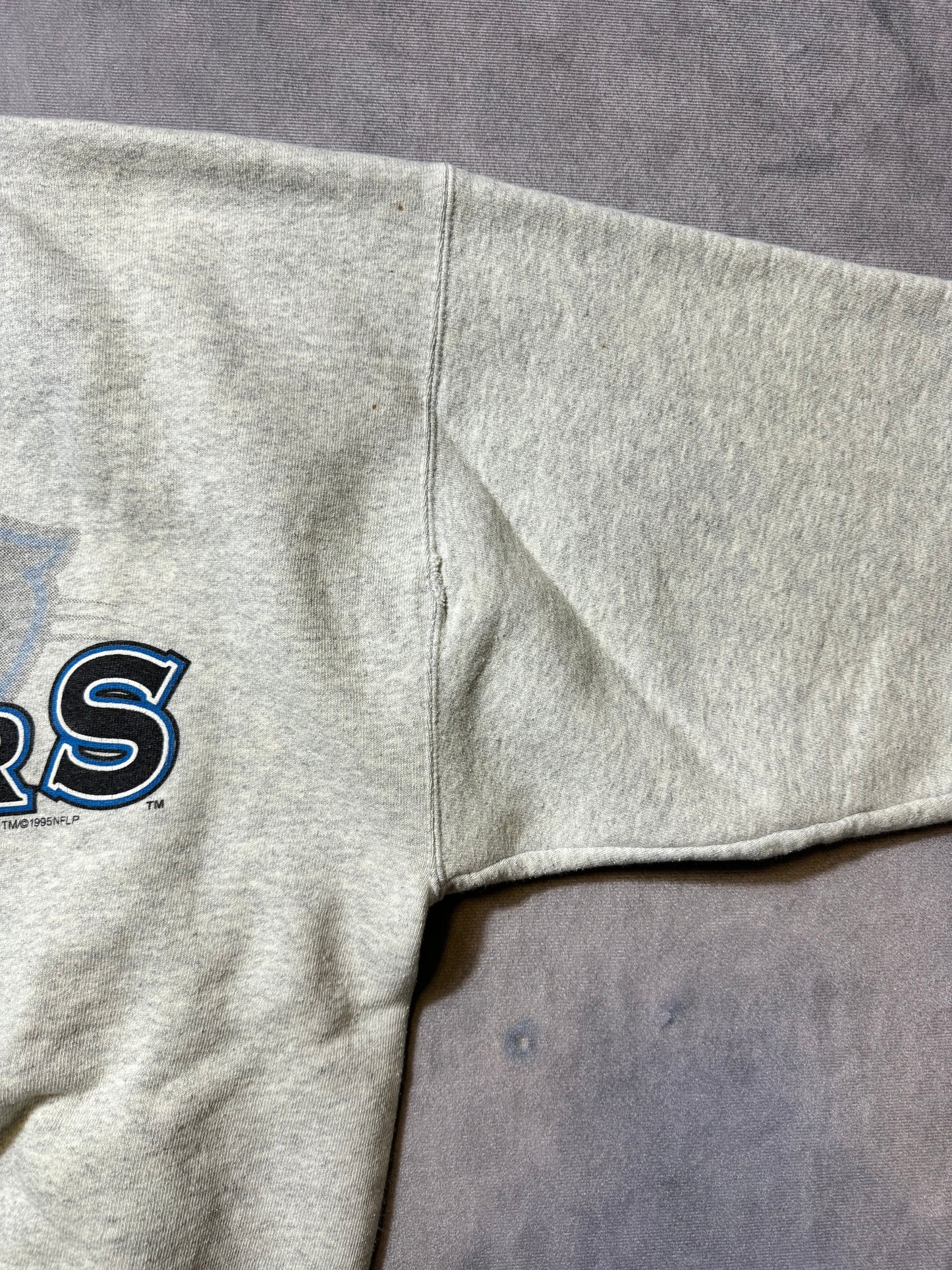 1995 Carolina Panthers Vintage Heather Grey Galt Sand Heavyweight Inaugural Season NFL Crewneck (Medium)
