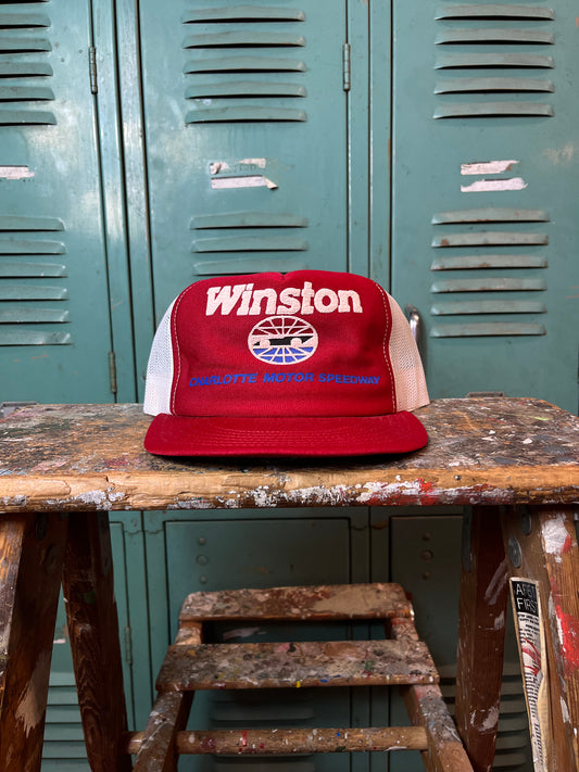 80’s Charlotte Motor Speedway Winston Cup Racing NASCAR Trucker Snapback Hat (OSFA)