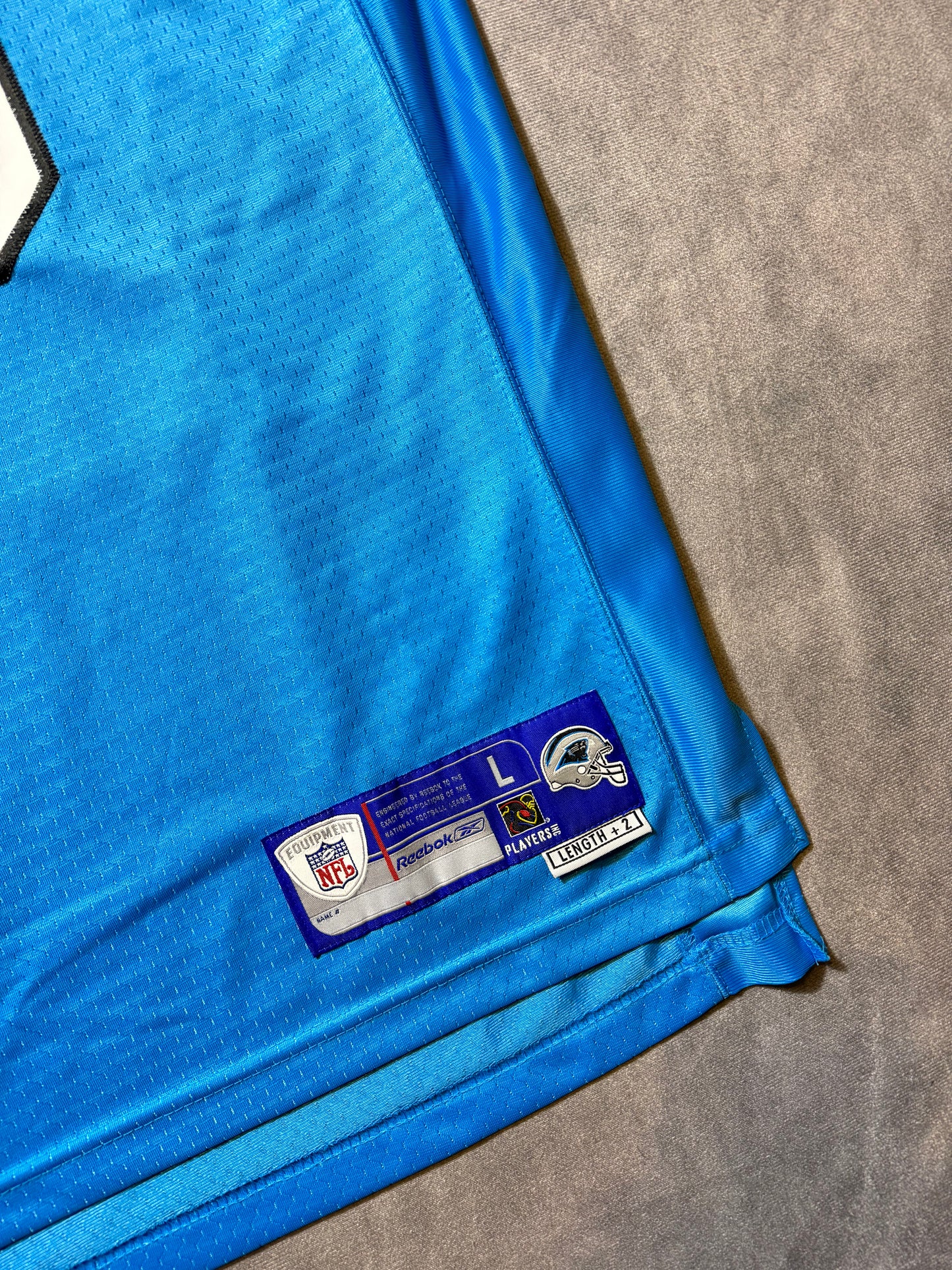 2006 Carolina Panthers Keyshawn Johnson Vintage Electric Blue Alternate Stitched Reebok NFL Jersey (Large)