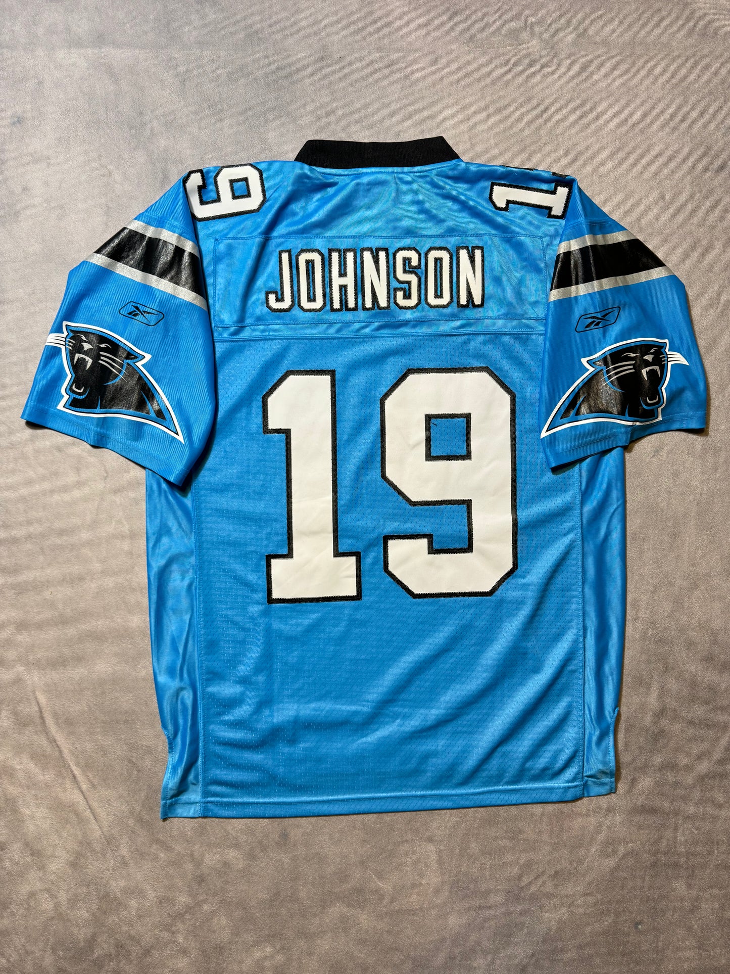 2006 Carolina Panthers Keyshawn Johnson Vintage Electric Blue Alternate Stitched Reebok NFL Jersey (Large)
