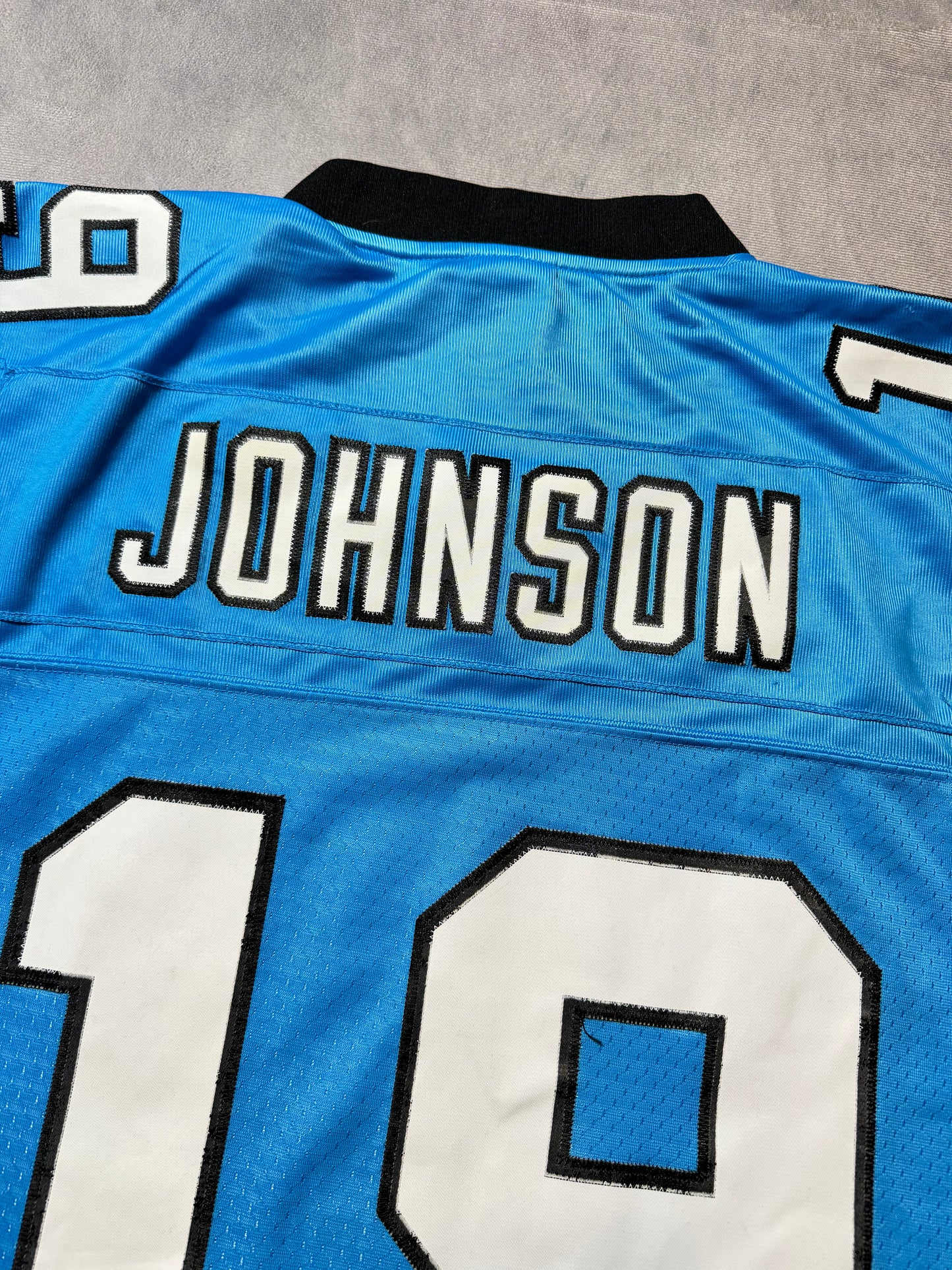 2006 Carolina Panthers Keyshawn Johnson Vintage Electric Blue Alternate Stitched Reebok NFL Jersey (Large)