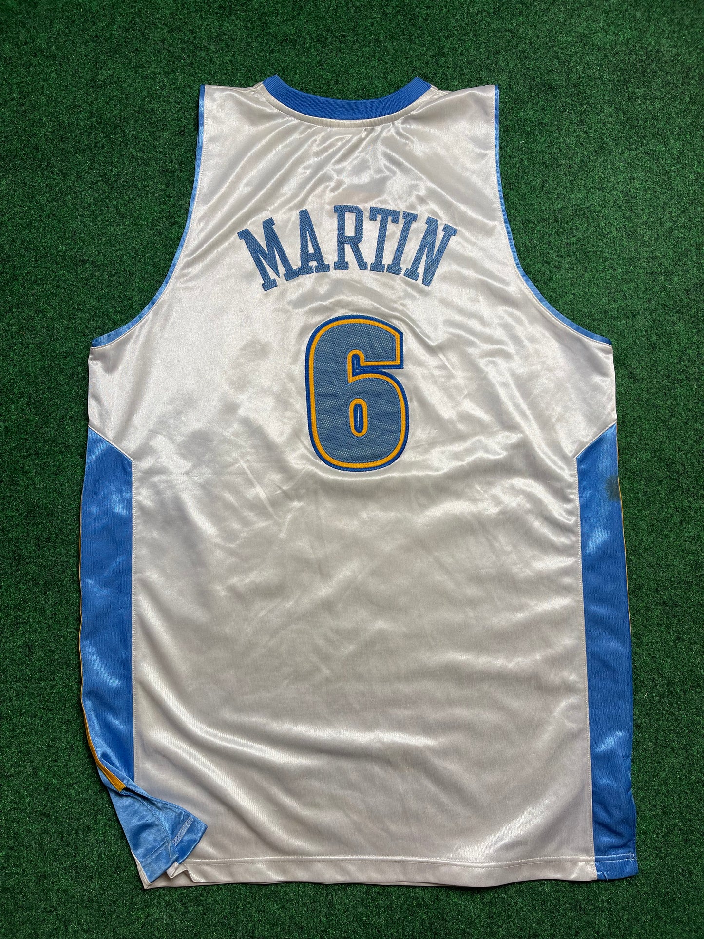 00’s Denver Nuggets Kenyon Martin Vintage NBA Reebok Authentic Jersey (52/XXL)