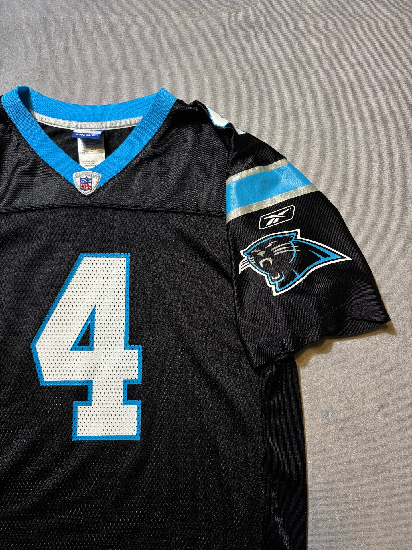 00’s Carolina Panthers John Kasay Vintage Black Reebok NFL Jersey (Youth XL)
