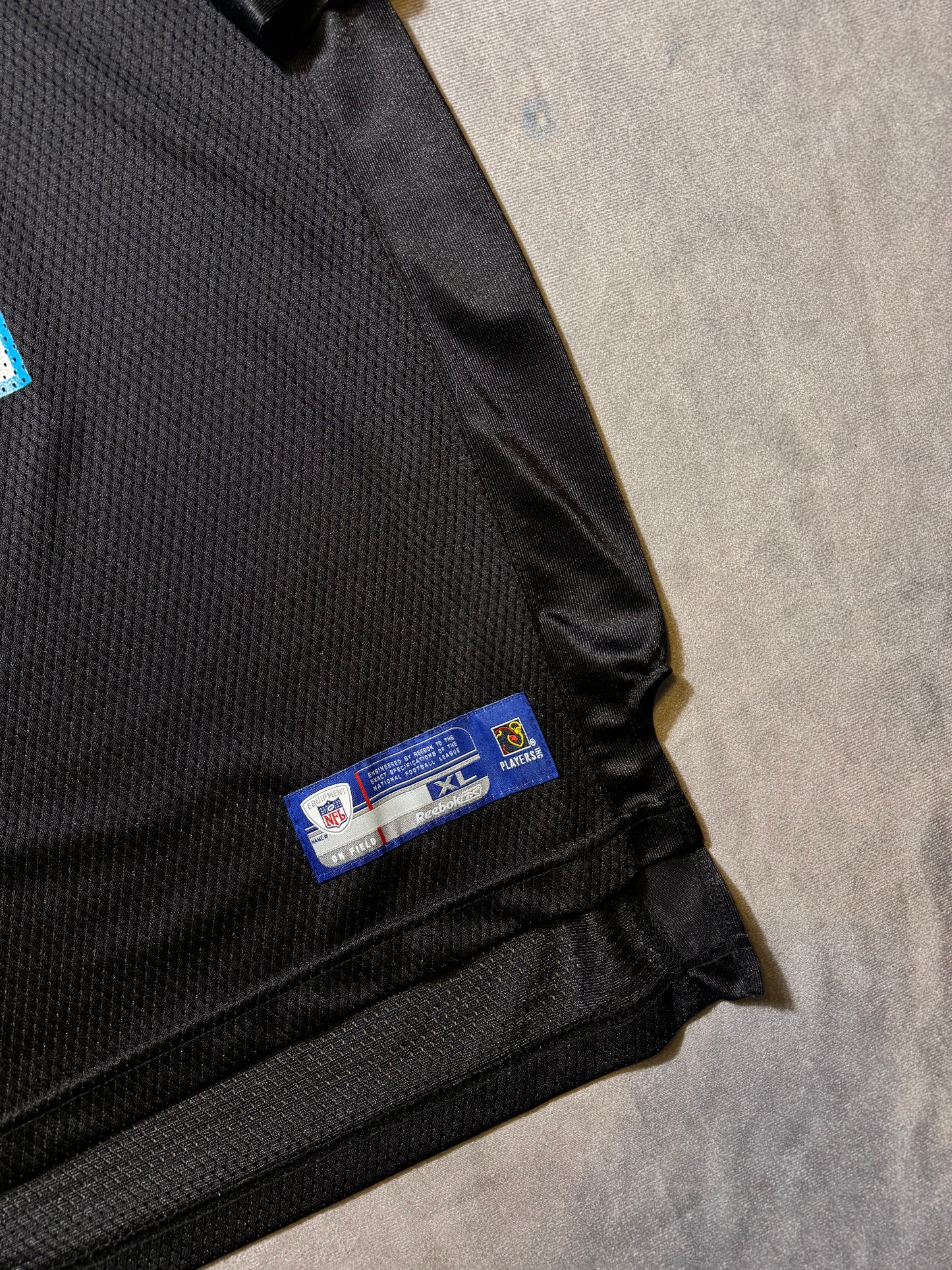 00’s Carolina Panthers John Kasay Vintage Black Reebok NFL Jersey (Youth XL)