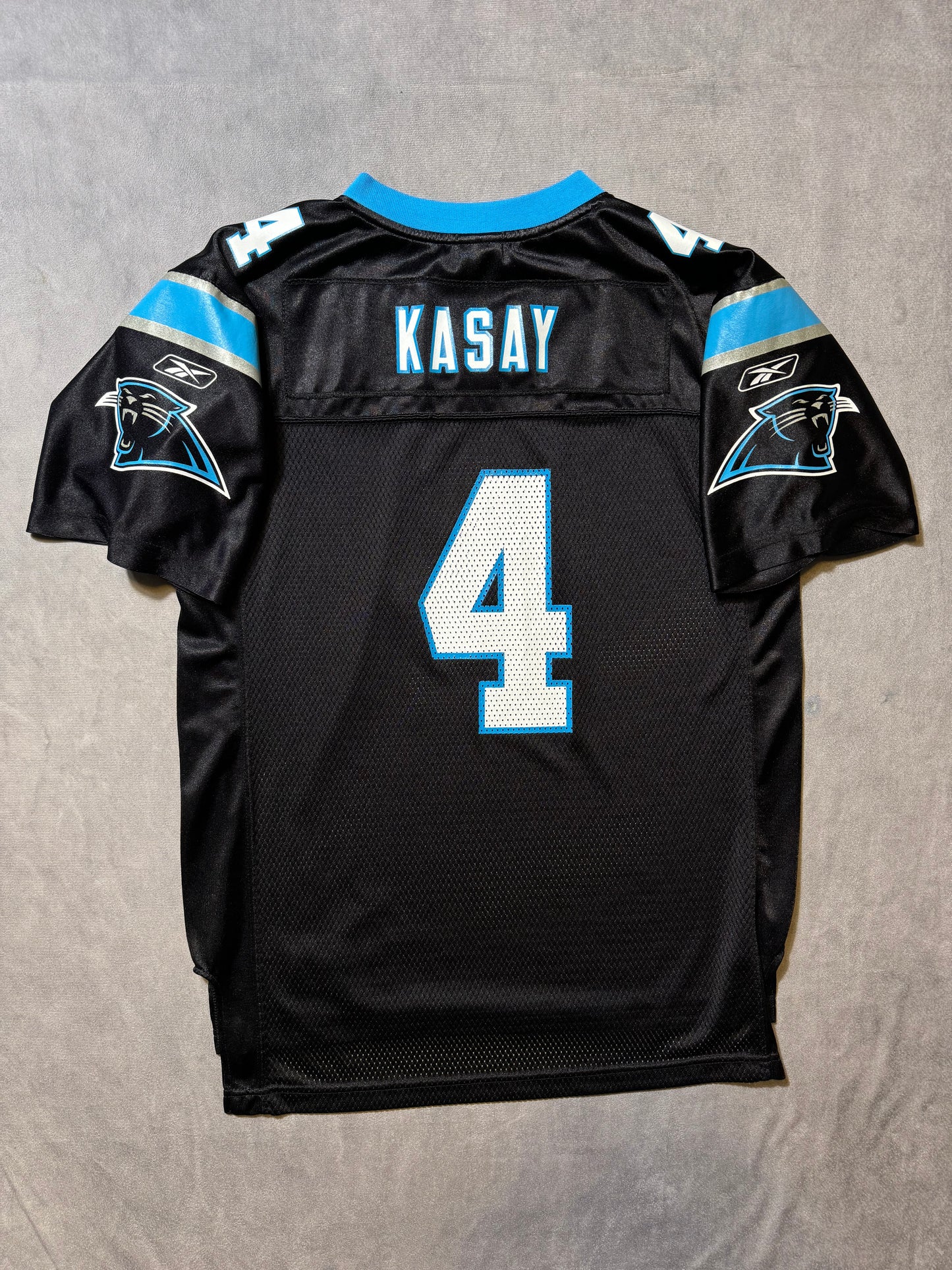 00’s Carolina Panthers John Kasay Vintage Black Reebok NFL Jersey (Youth XL)