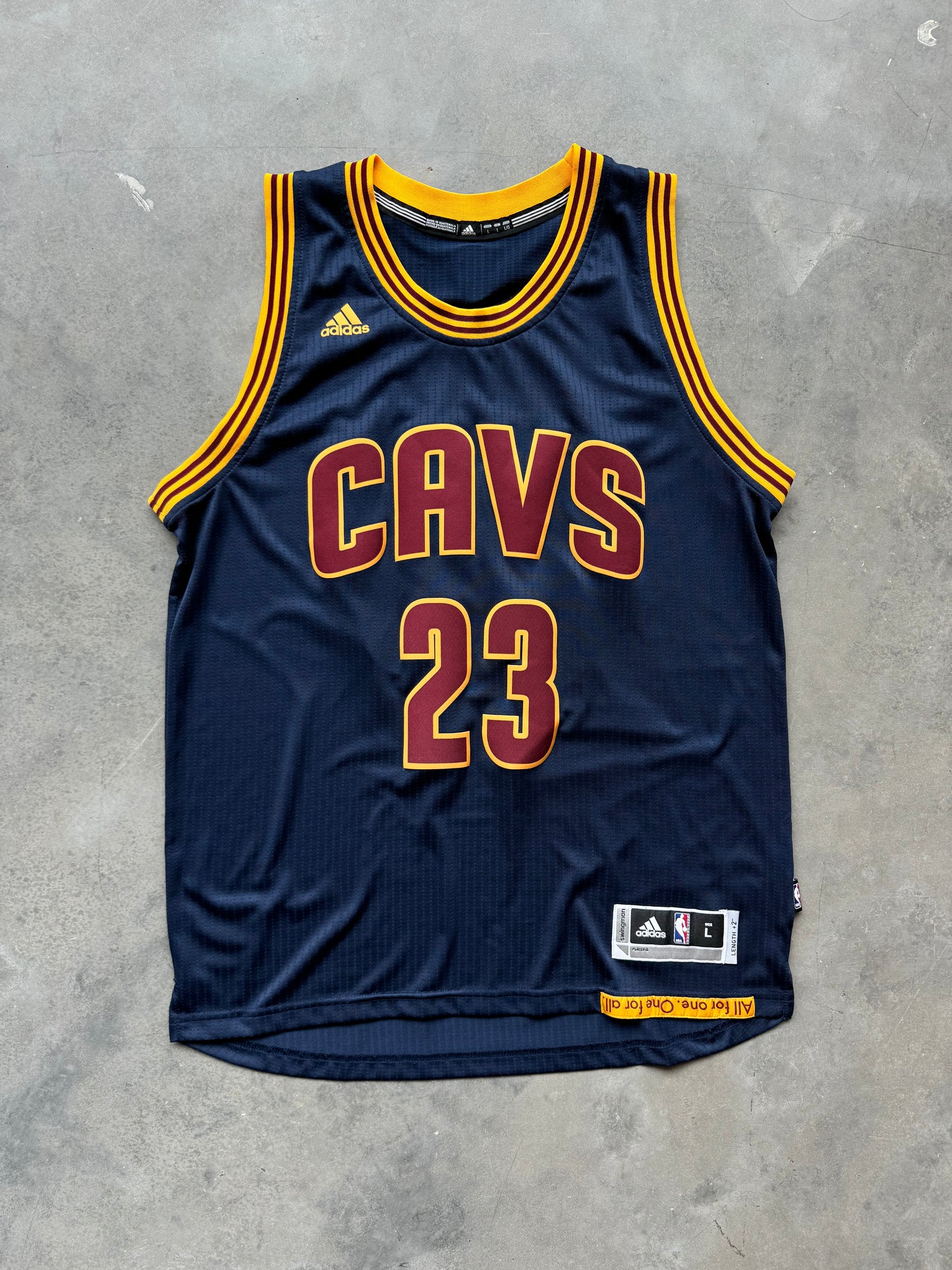 2014/2015 Cleveland Cavaliers LeBron James Navy Adidas Swingman NBA Jersey (Large)