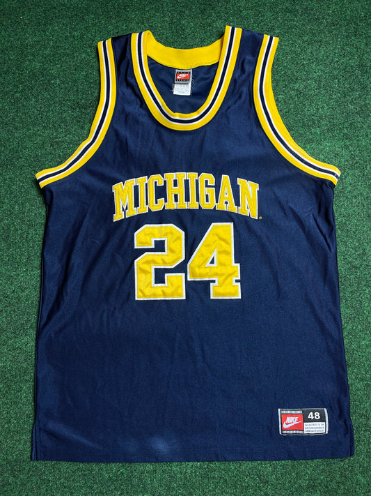 90’s Michigan Wolverines Jimmy King Fab 5 Vintage Nike Authentic Jersey (48/XL)