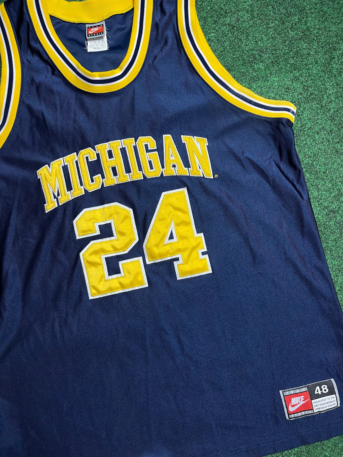 90’s Michigan Wolverines Jimmy King Fab 5 Vintage Nike Authentic Jersey (48/XL)