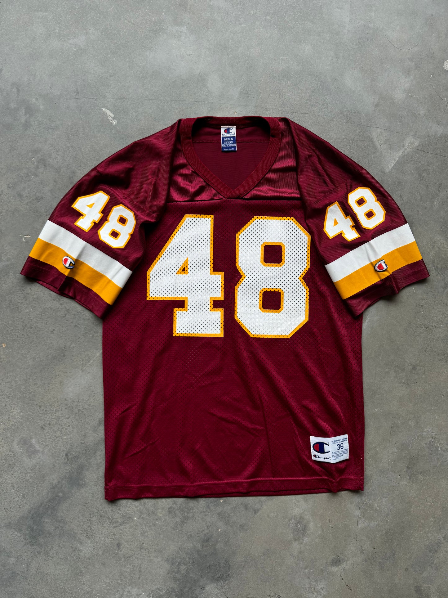 90’s Washington Redskins Stephen Davis Vintage Maroon Champion NFL Jersey - Deadstock (36/Medium)