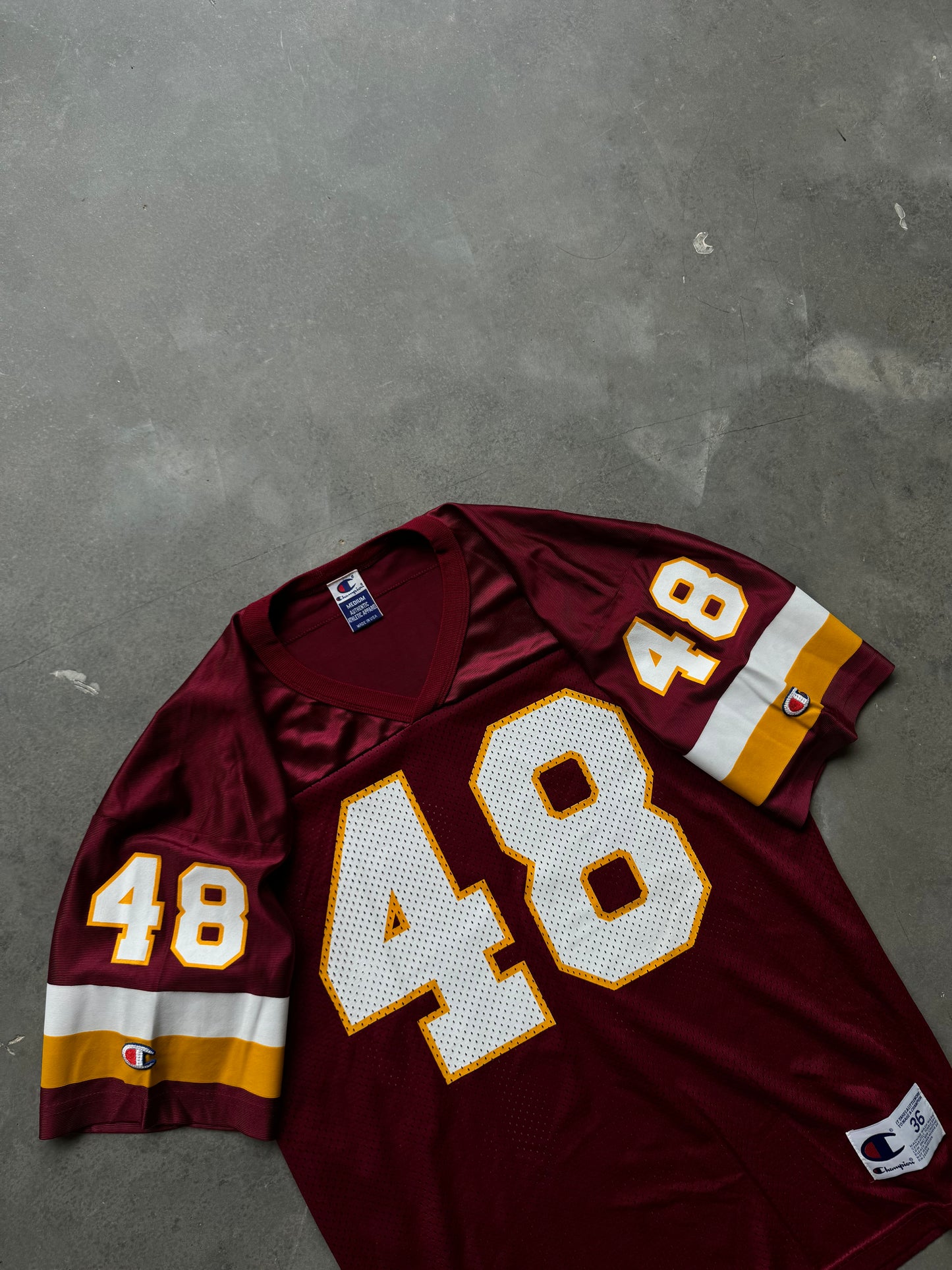 90’s Washington Redskins Stephen Davis Vintage Maroon Champion NFL Jersey - Deadstock (36/Medium)