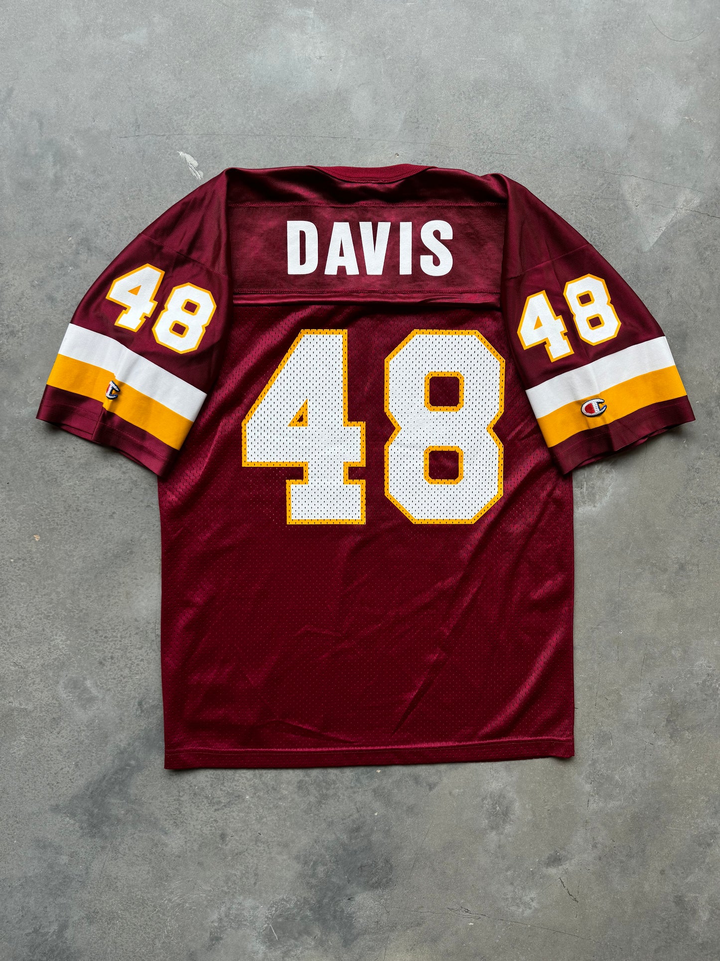 90’s Washington Redskins Stephen Davis Vintage Maroon Champion NFL Jersey - Deadstock (36/Medium)