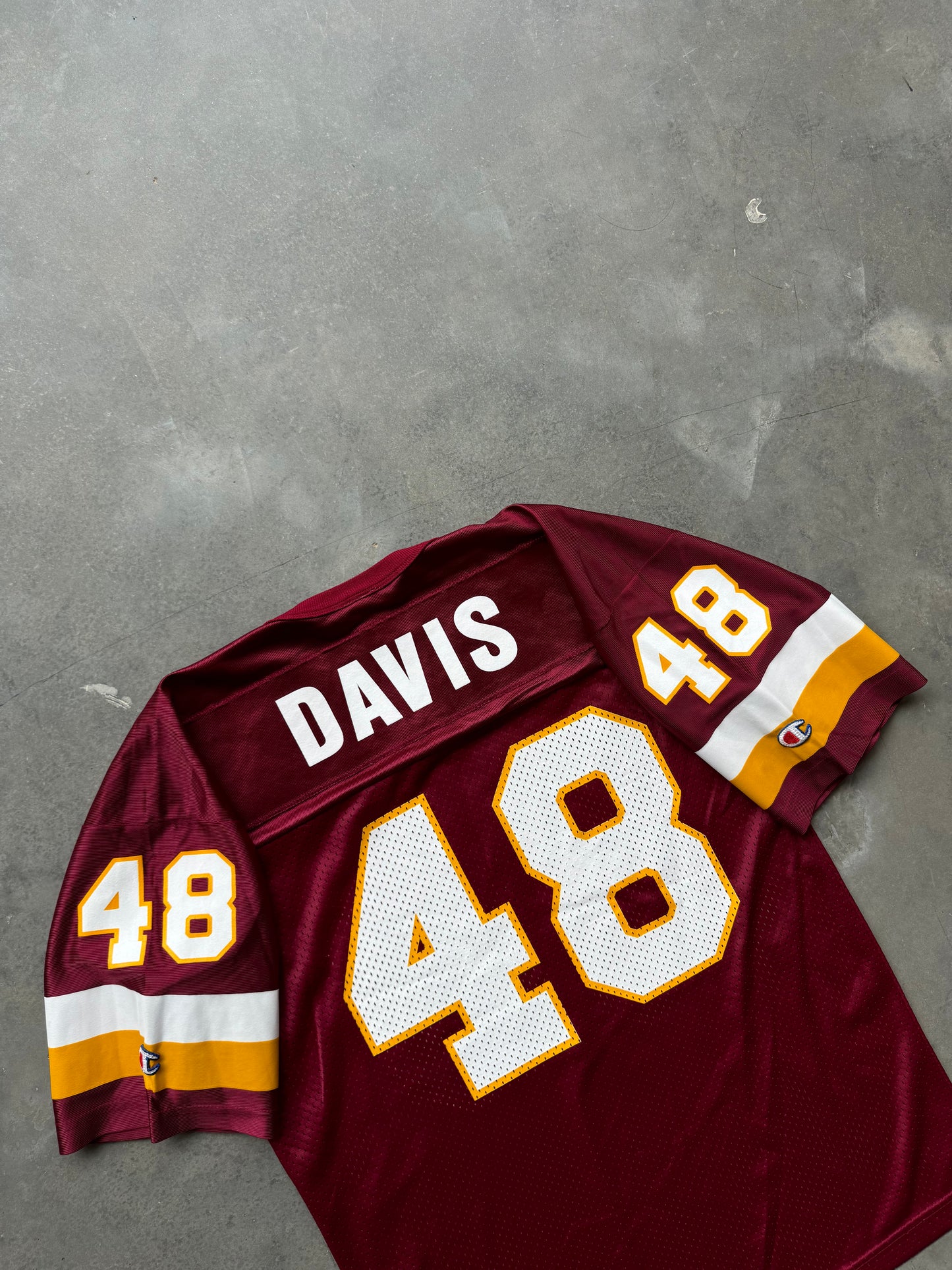 90’s Washington Redskins Stephen Davis Vintage Maroon Champion NFL Jersey - Deadstock (36/Medium)