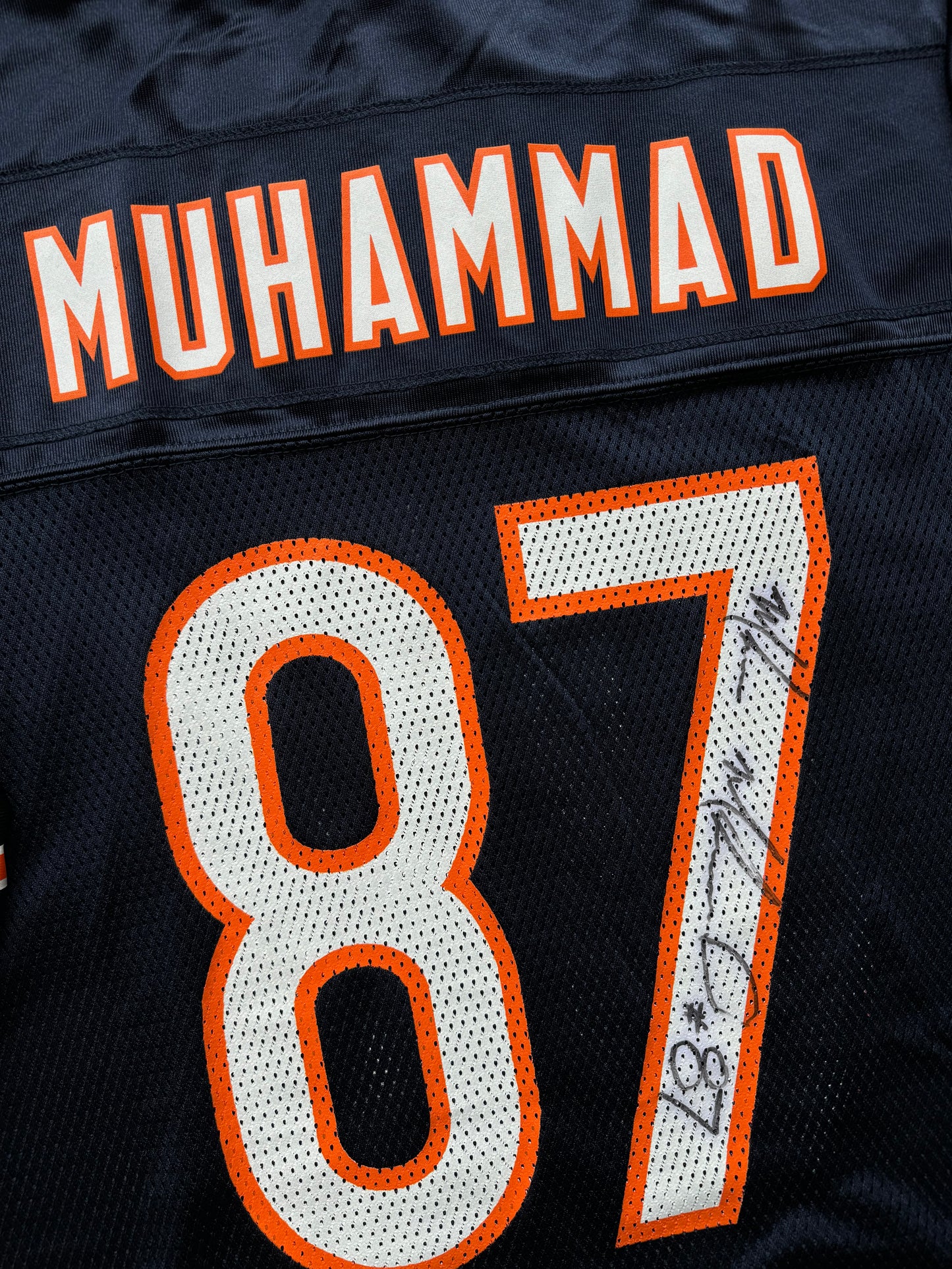 00’s Chicago Bears Muhsin Muhammad Vintage Navy Blue Reebok NFL Jersey - Deadstock & Signed (XL)