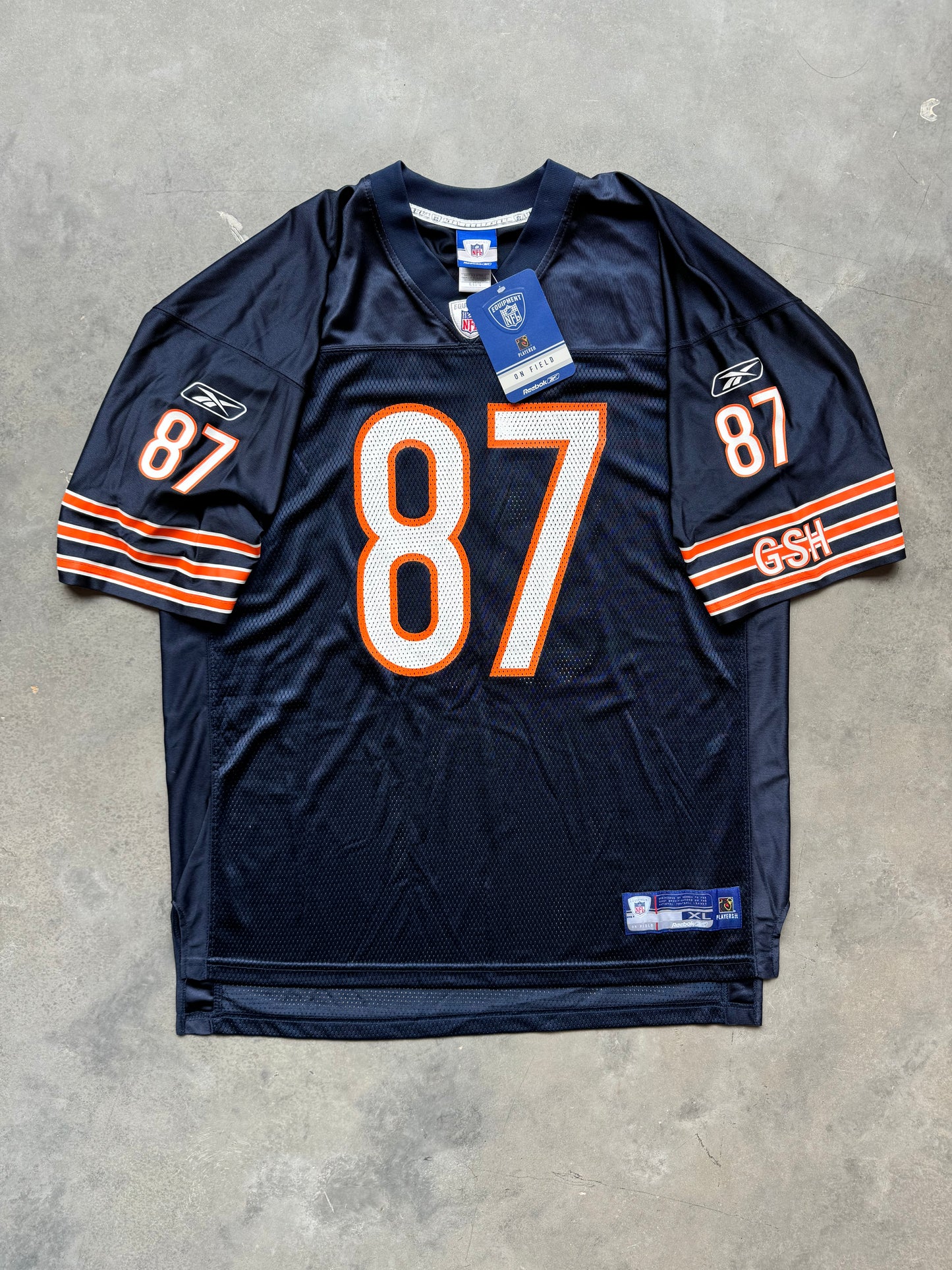 00’s Chicago Bears Muhsin Muhammad Vintage Navy Blue Reebok NFL Jersey - Deadstock & Signed (XL)
