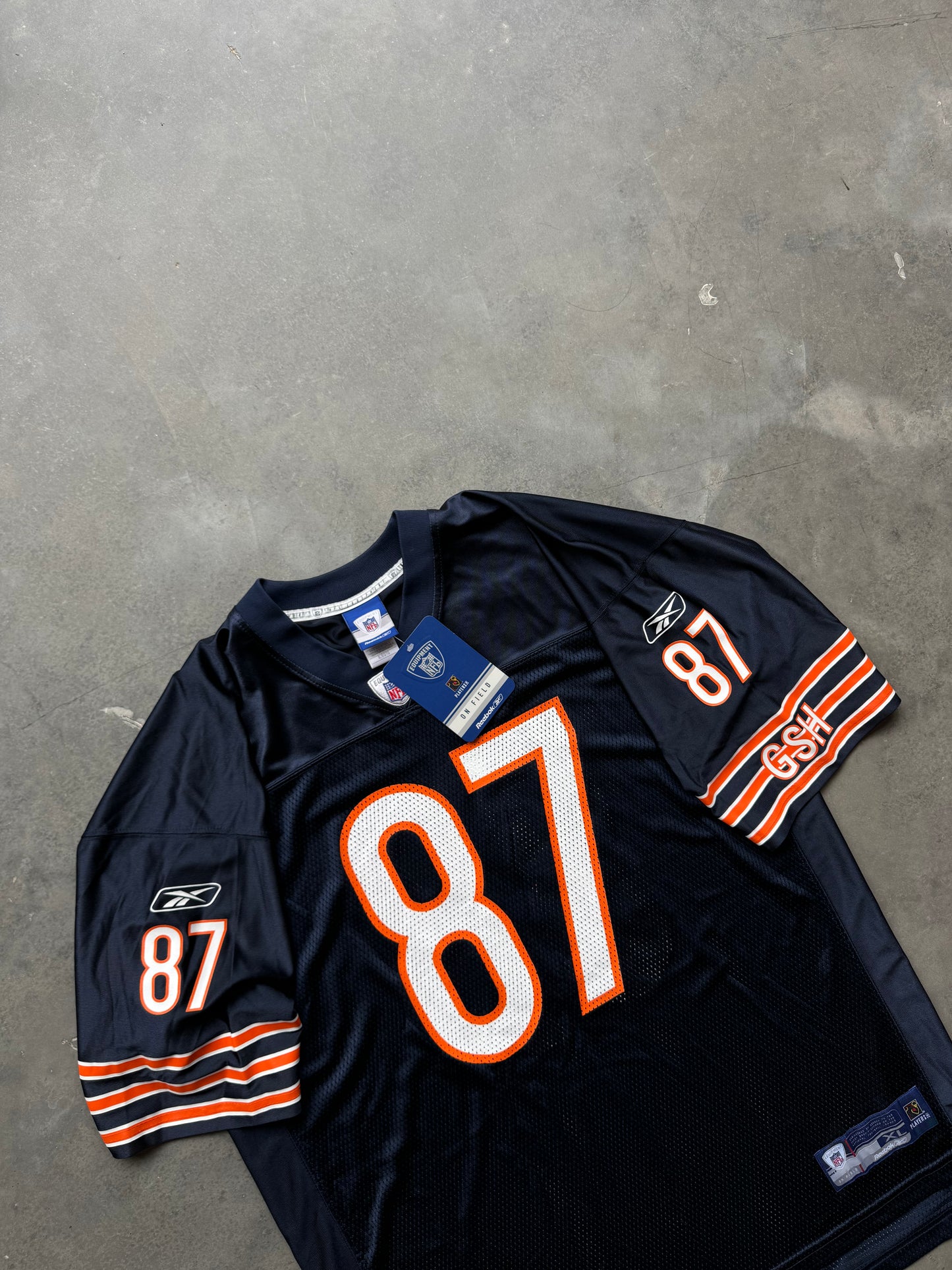 00’s Chicago Bears Muhsin Muhammad Vintage Navy Blue Reebok NFL Jersey - Deadstock & Signed (XL)