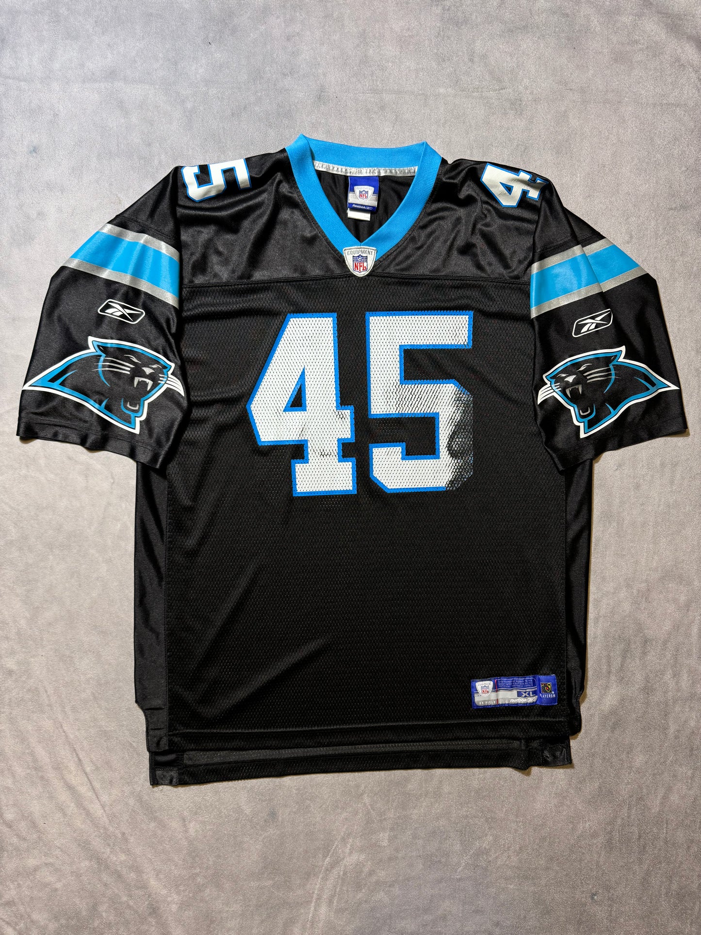 00’s Carolina Panthers Brad Hoover Vintage Black Reebok NFL Jersey (XL)