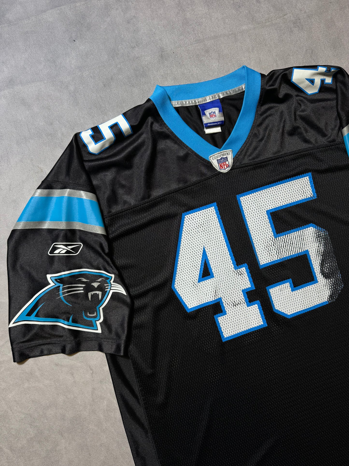 00’s Carolina Panthers Brad Hoover Vintage Black Reebok NFL Jersey (XL)