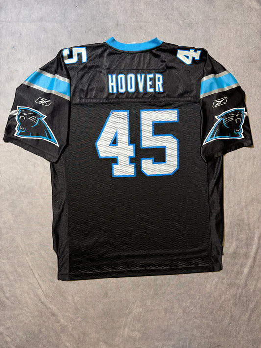 00’s Carolina Panthers Brad Hoover Vintage Black Reebok NFL Jersey (XL)