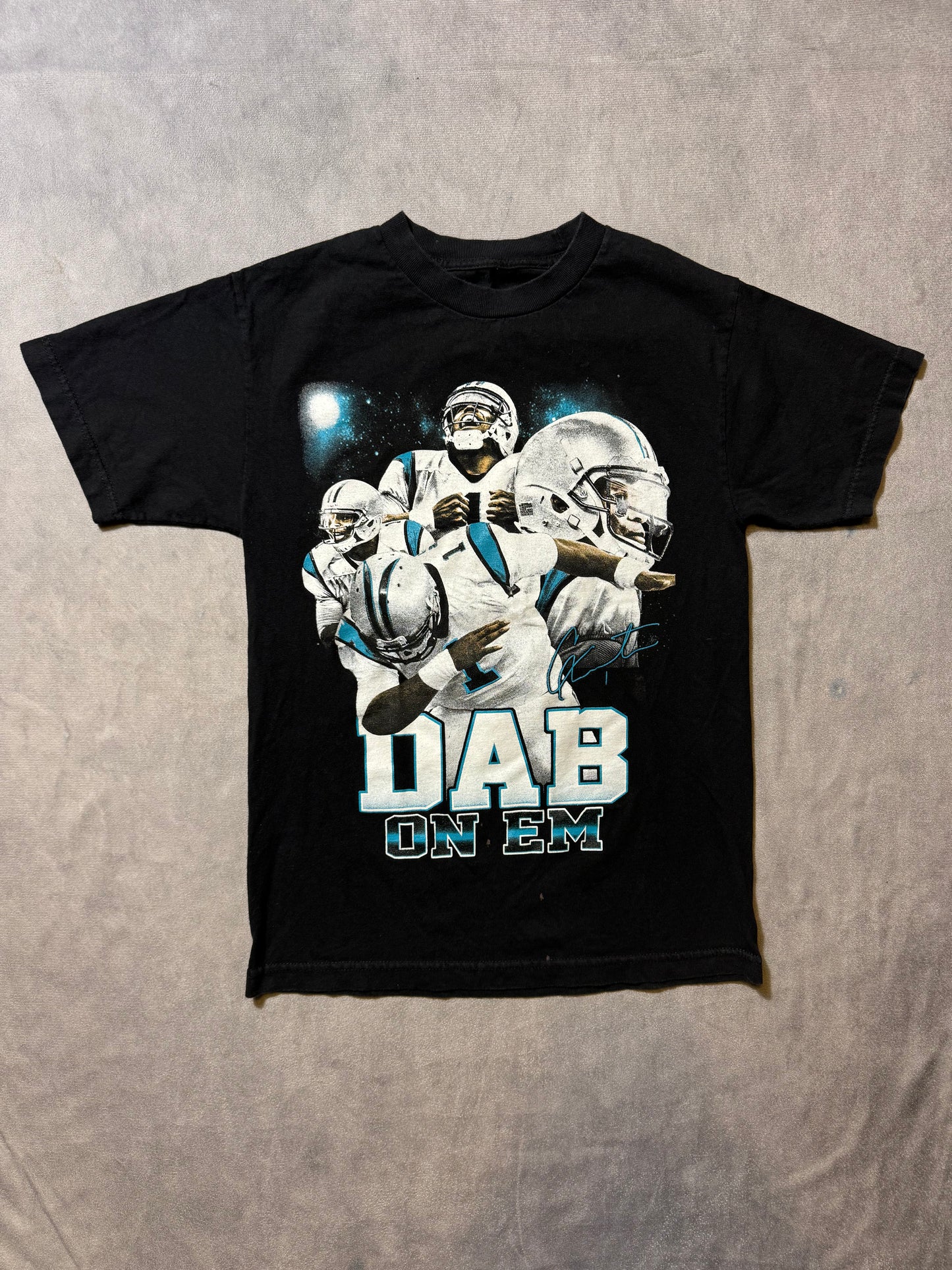 2015 Carolina Panthers Cam Newton Dab On Em NFL Tee (Youth Large)