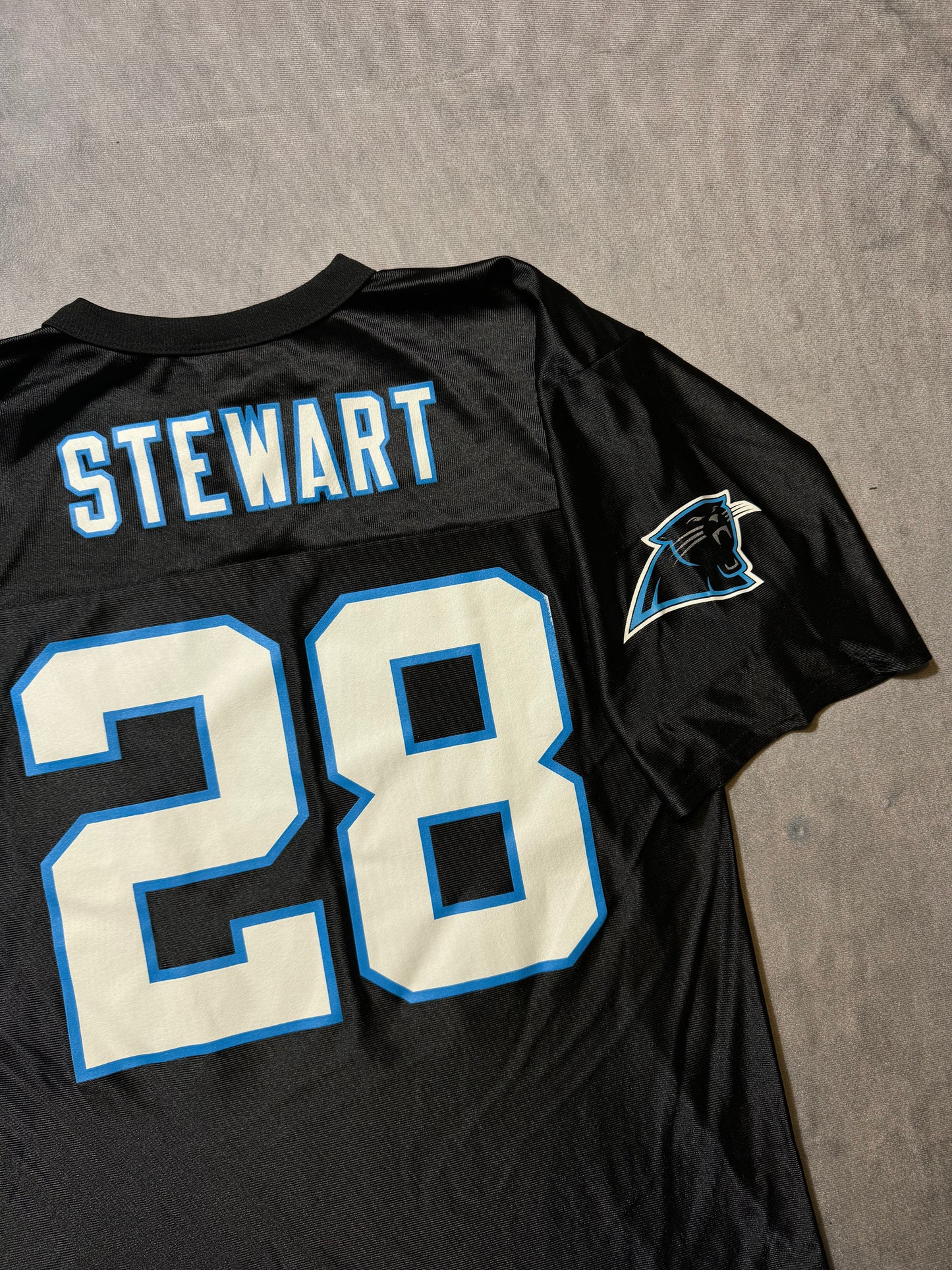 00’s Carolina Panthers Jonathan Stewart Vintage Black NFL Jersey (Medium)