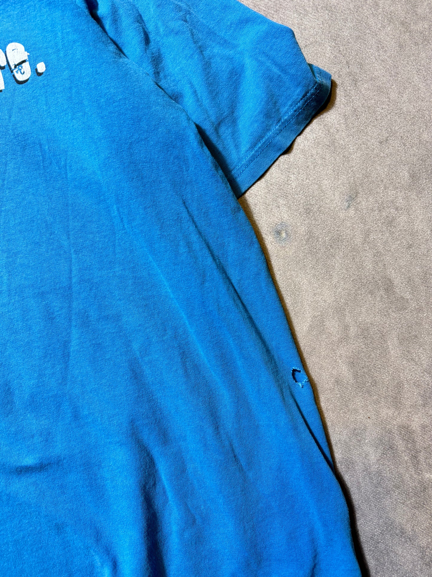 2006 Carolina Panthers Vintage Electric Blue Wofford College “Winning Starts Here” NFL Training Camp Tee (XL)