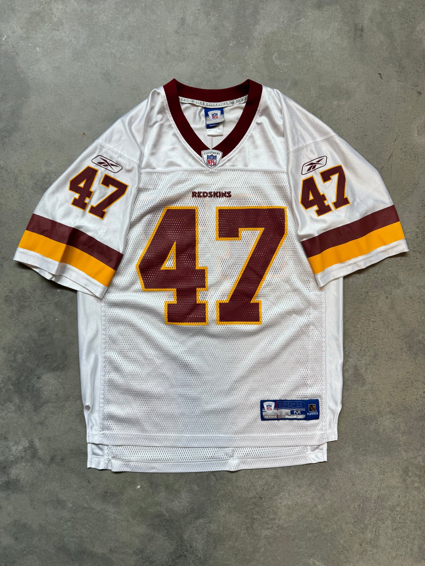 00’s Washington Redskins Chris Cooley Vintage White Reebok NFL Jersey (Medium)