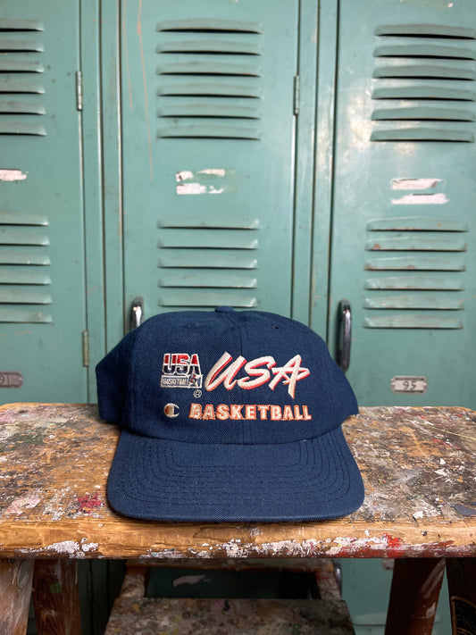 1996 USA Basketball Vintage Dream Team II Script Champion Snapback Hat (OSFA)