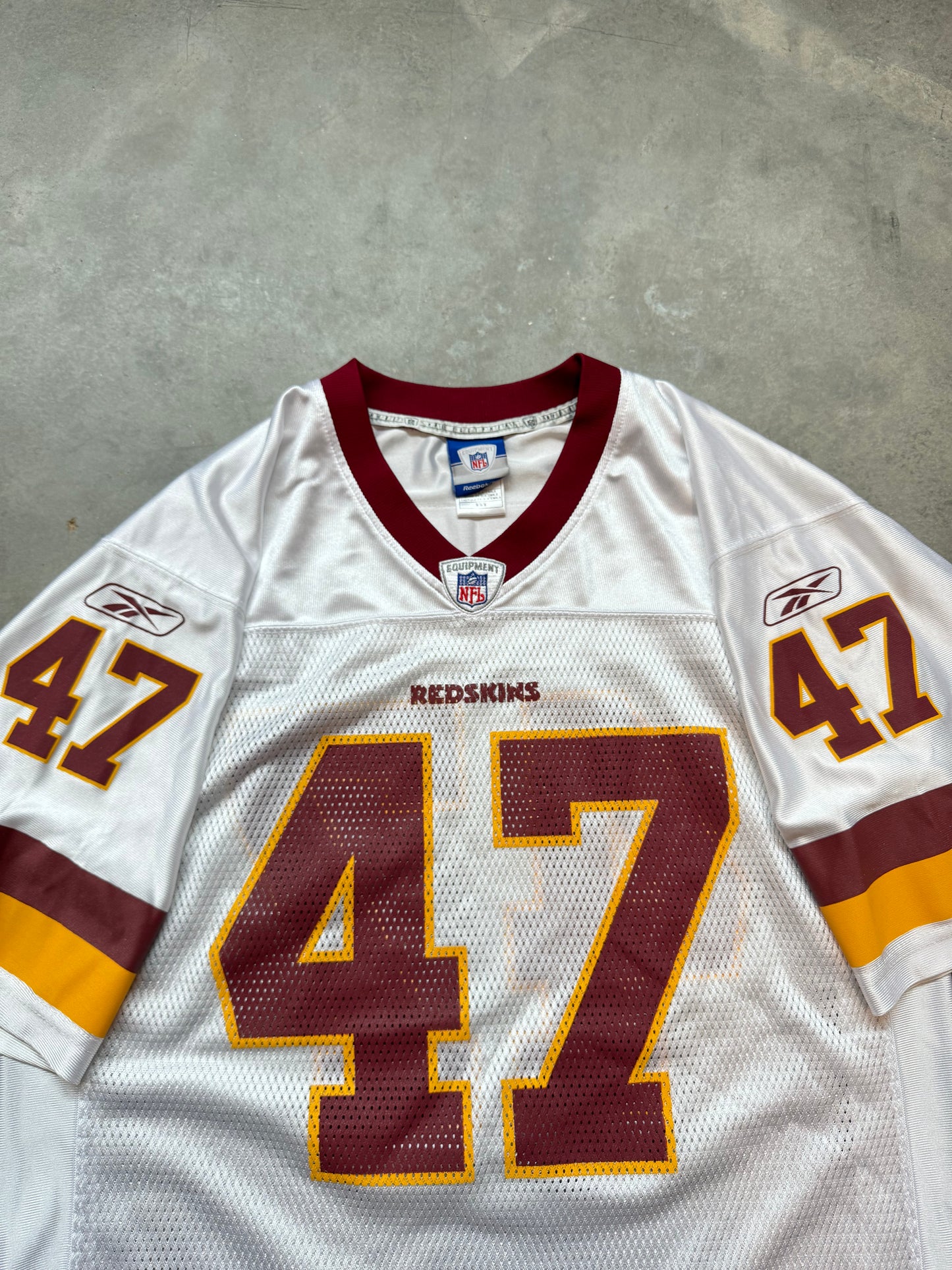 00’s Washington Redskins Chris Cooley Vintage White Reebok NFL Jersey (Medium)