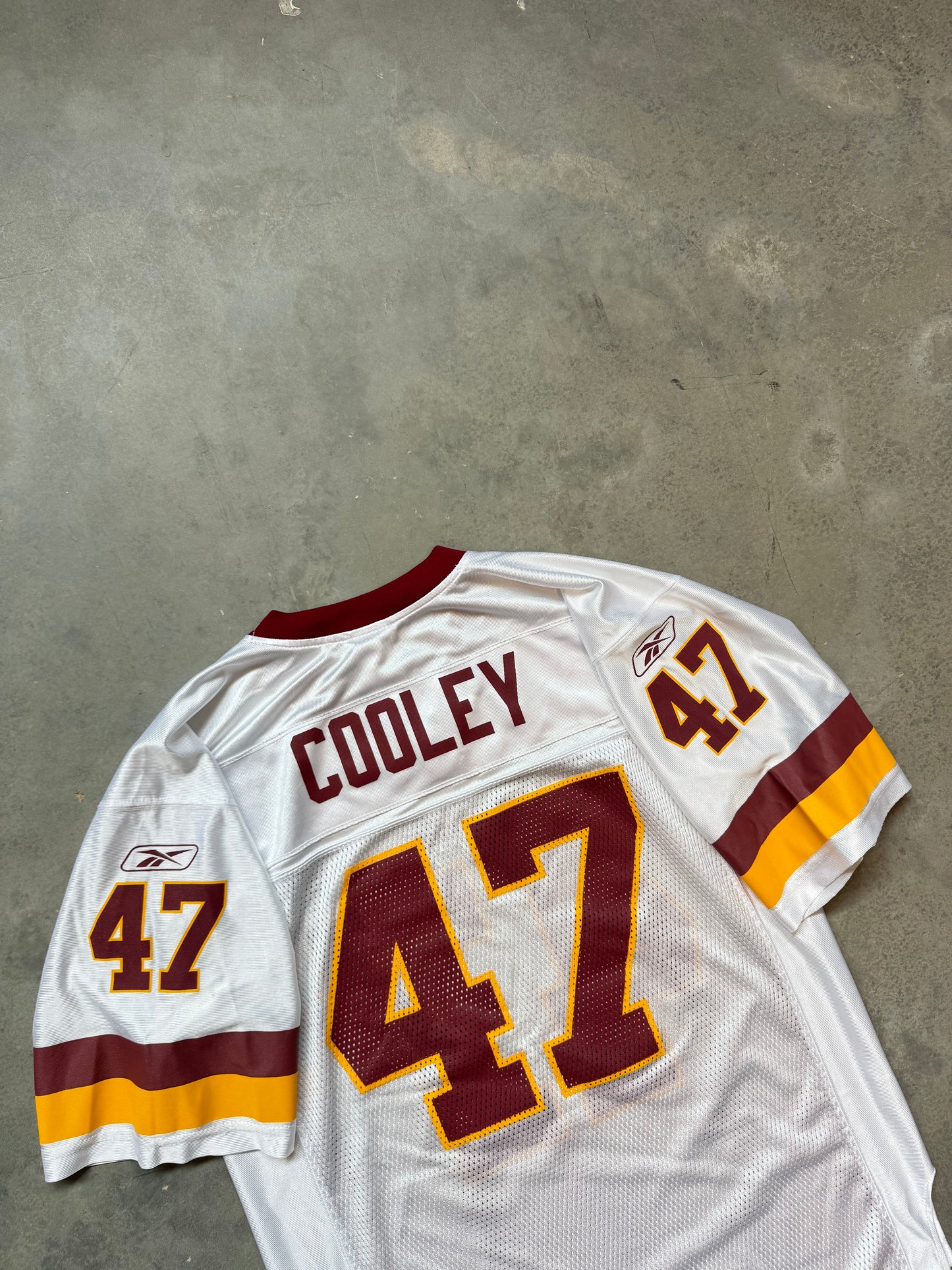 00’s Washington Redskins Chris Cooley Vintage White Reebok NFL Jersey (Medium)