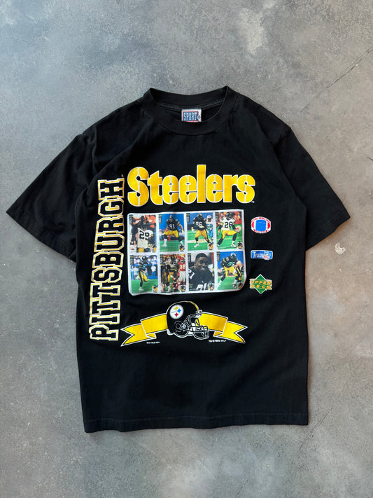 1994 Pittsburgh Steelers Vintage NFL Sports Card Style Tee (Medium)