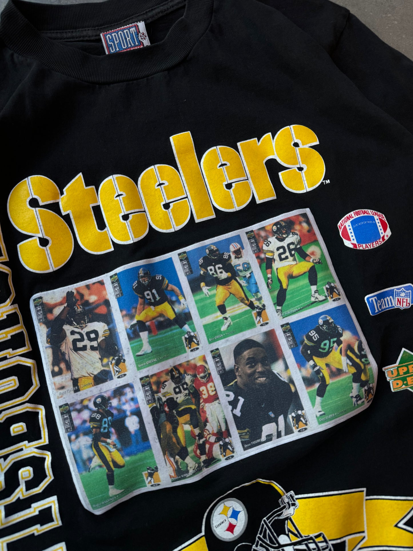 1994 Pittsburgh Steelers Vintage NFL Sports Card Style Tee (Medium)